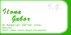 ilona gabor business card